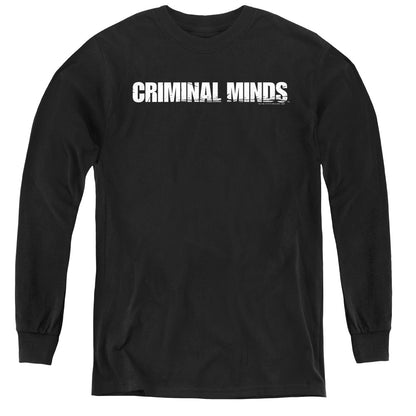 Criminal Minds Logo Long Sleeve Kids Youth T Shirt Black Officially Licensed