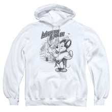 Load image into Gallery viewer, Mighty Mouse Protect And Serve Mens Hoodie White