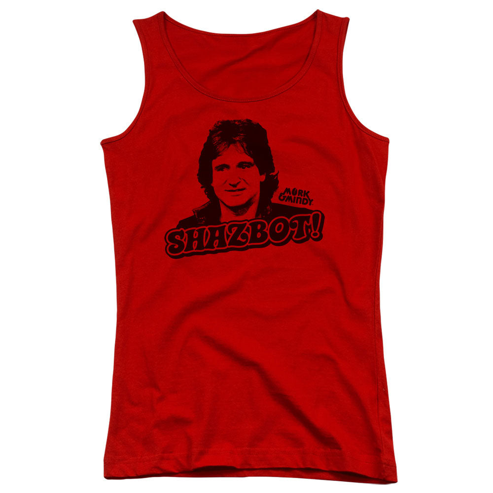 Mork & Mindy Shazbot Womens Tank Top Shirt Red