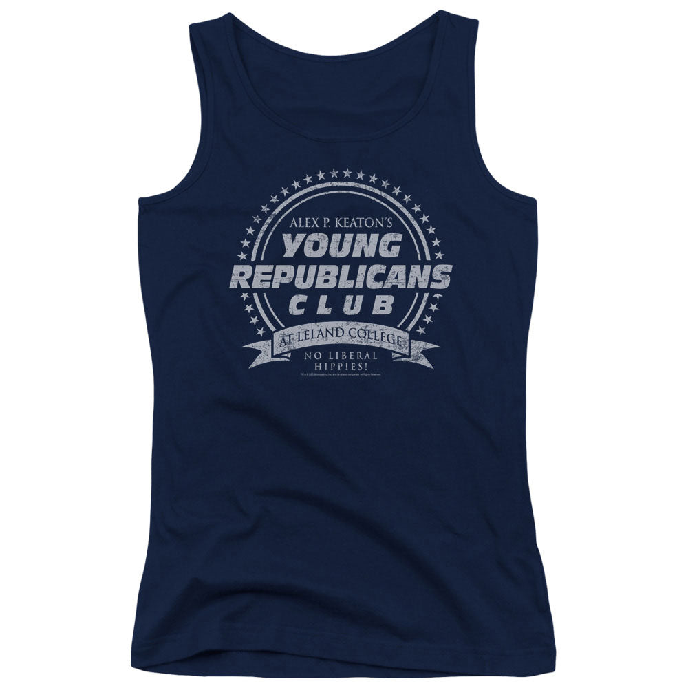 Family Ties Young Republicans Club Womens Tank Top Shirt Navy