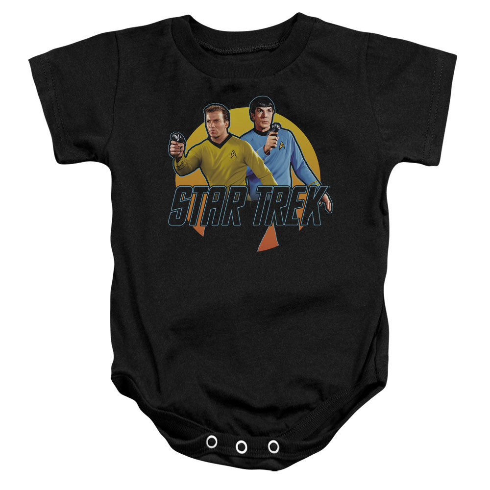 Star Trek Phasers Ready Infant Baby Snapsuit Black