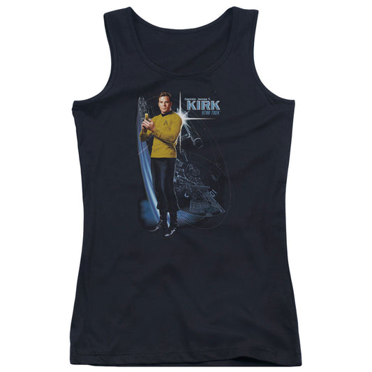 Star Trek Galactic Kirk Womens Tank Top Shirt Black