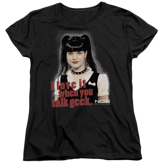 Ncis Geek Talk Womens T Shirt Black Officially Licensed