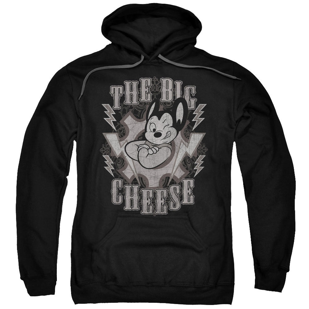 Mighty Mouse The Big Cheese Mens Hoodie Black Officially Licensed