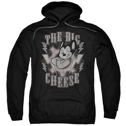 Mighty Mouse The Big Cheese Mens Hoodie Black Officially Licensed