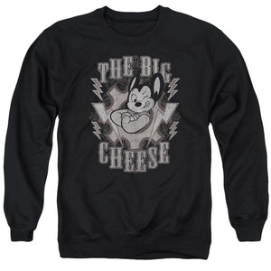 Mighty Mouse the Big Cheese Mens Crewneck Sweatshirt Black