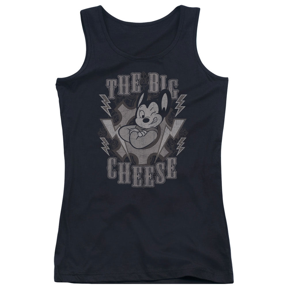 Mighty Mouse the Big Cheese Womens Tank Top Shirt Black