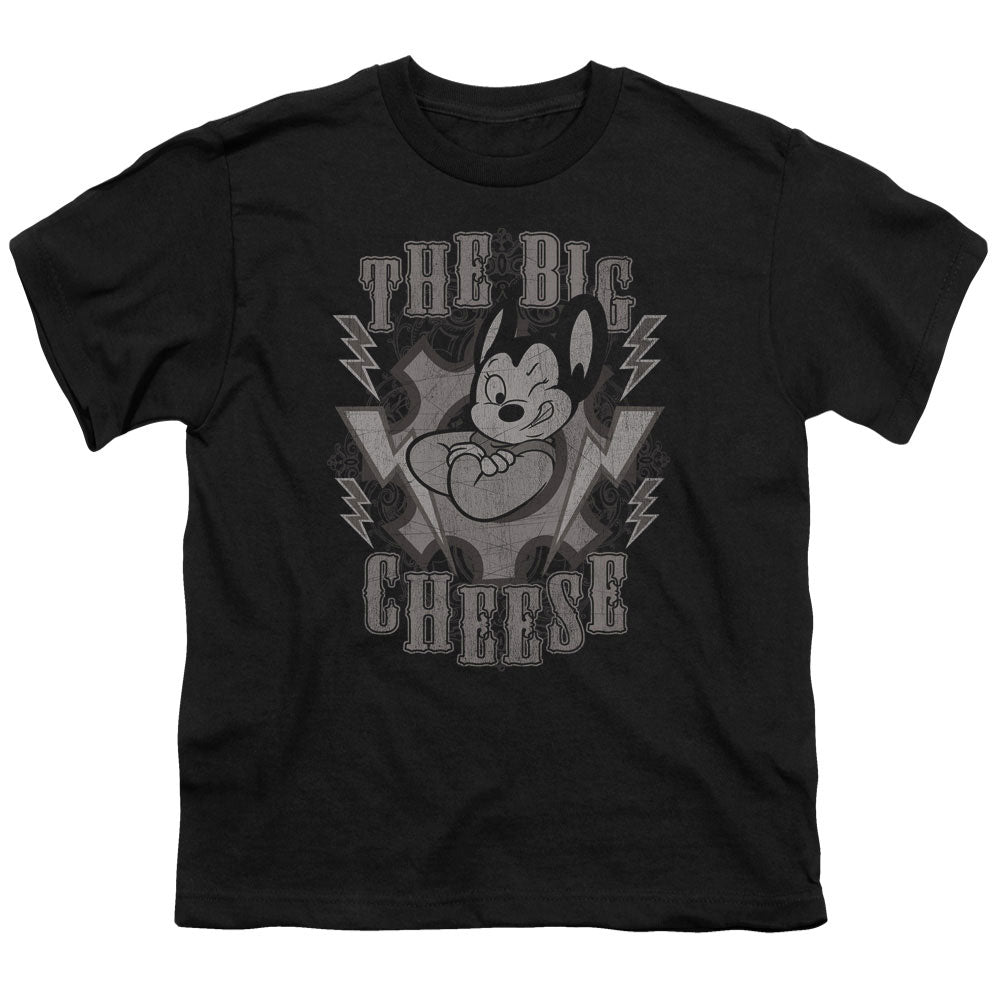Mighty Mouse the Big Cheese Kids Youth T Shirt Black Officially Licensed