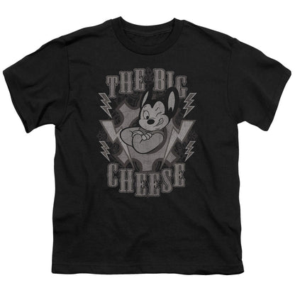 Mighty Mouse the Big Cheese Kids Youth T Shirt Black Officially Licensed
