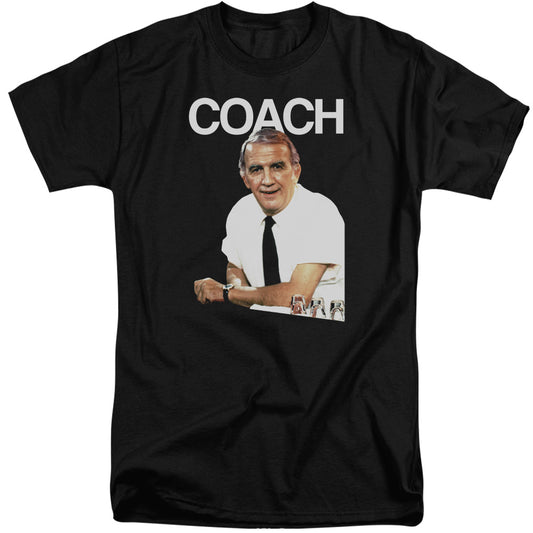 Cheers Coach Mens Tall T Shirt Black Officially Licensed