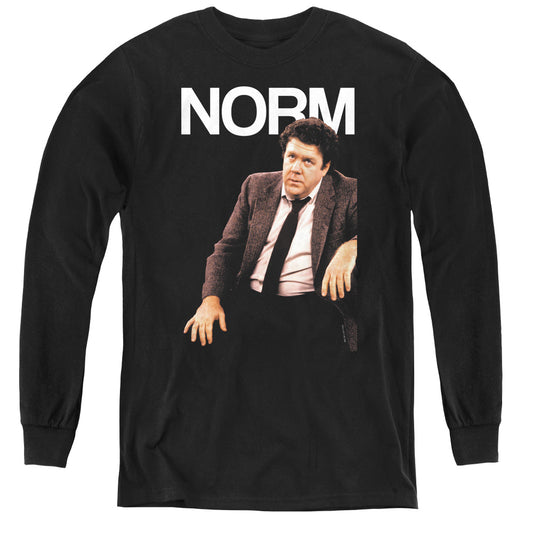 Cheers Norm Long Sleeve Kids Youth T Shirt Black Officially Licensed