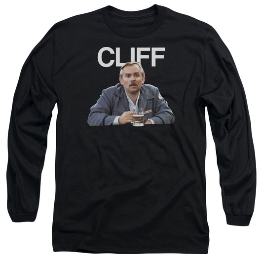 Cheers Cliff Mens Long Sleeve Shirt Black Officially Licensed Officially Licensed