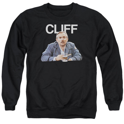 Cheers Cliff Mens Crewneck Sweatshirt Black Officially Licensed