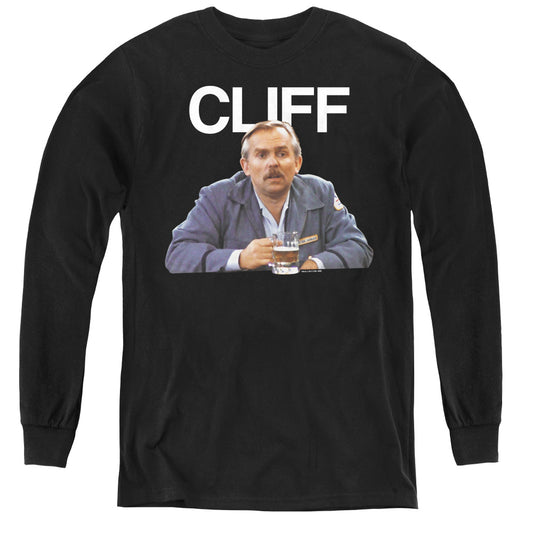 Cheers Cliff Long Sleeve Kids Youth T Shirt Black Officially Licensed