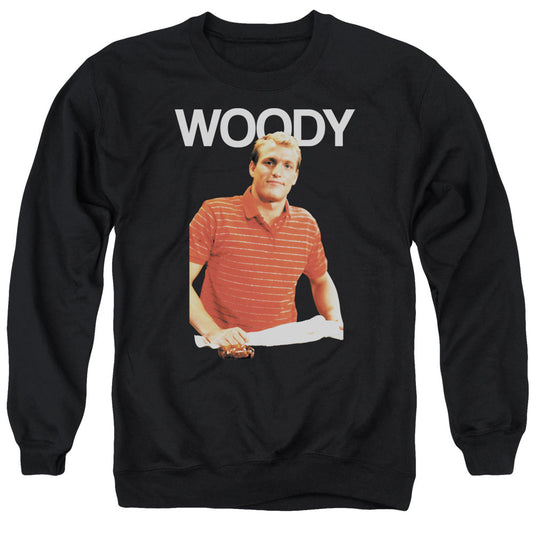 Cheers Woody Mens Crewneck Sweatshirt Black Officially Licensed