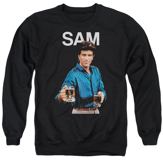Cheers Sam Mens Crewneck Sweatshirt Black Officially Licensed