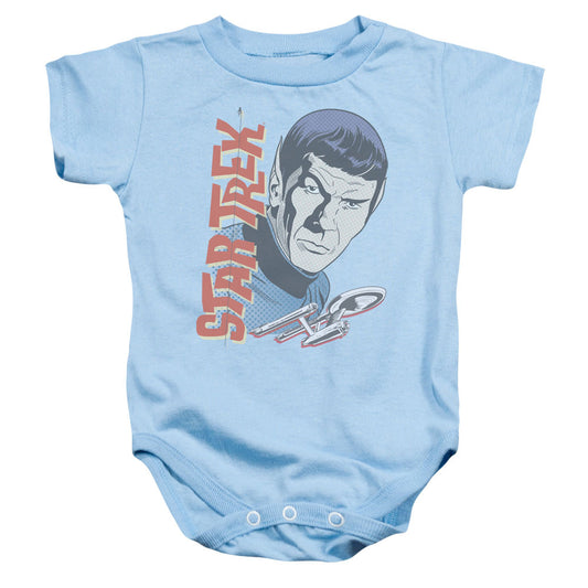 Star Trek Vintage Spock Infant Baby Snapsuit Light Blue