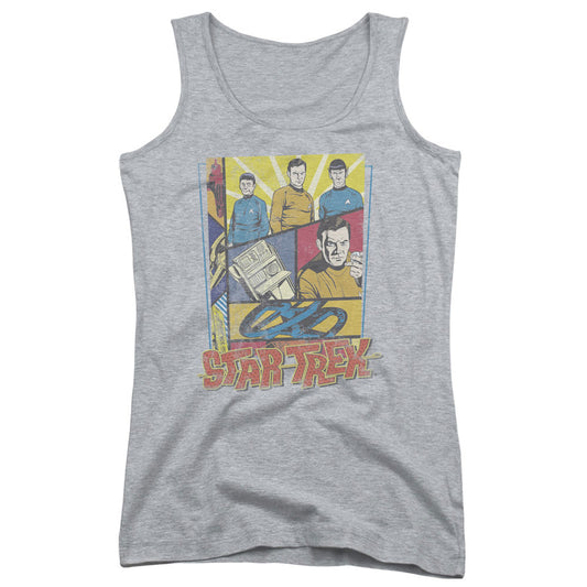 Star Trek Vintage Collage Womens Tank Top Shirt Athletic Heather