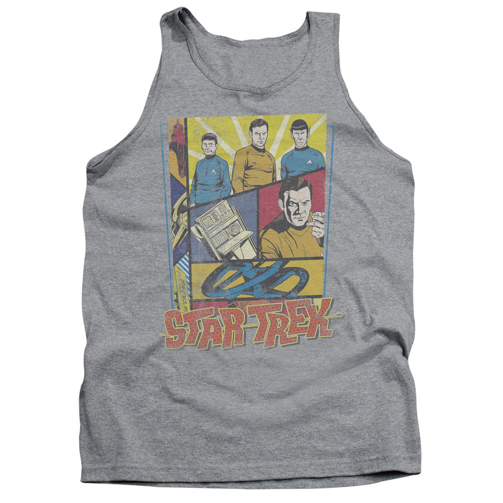 Star Trek Vintage Collage Mens Tank Top Shirt Athletic Heather