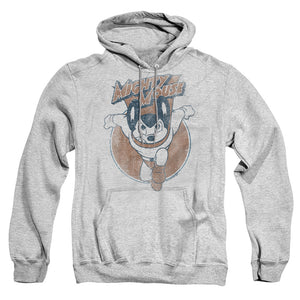 Mighty Mouse Flying With Purpose Mens Hoodie Athletic Heather