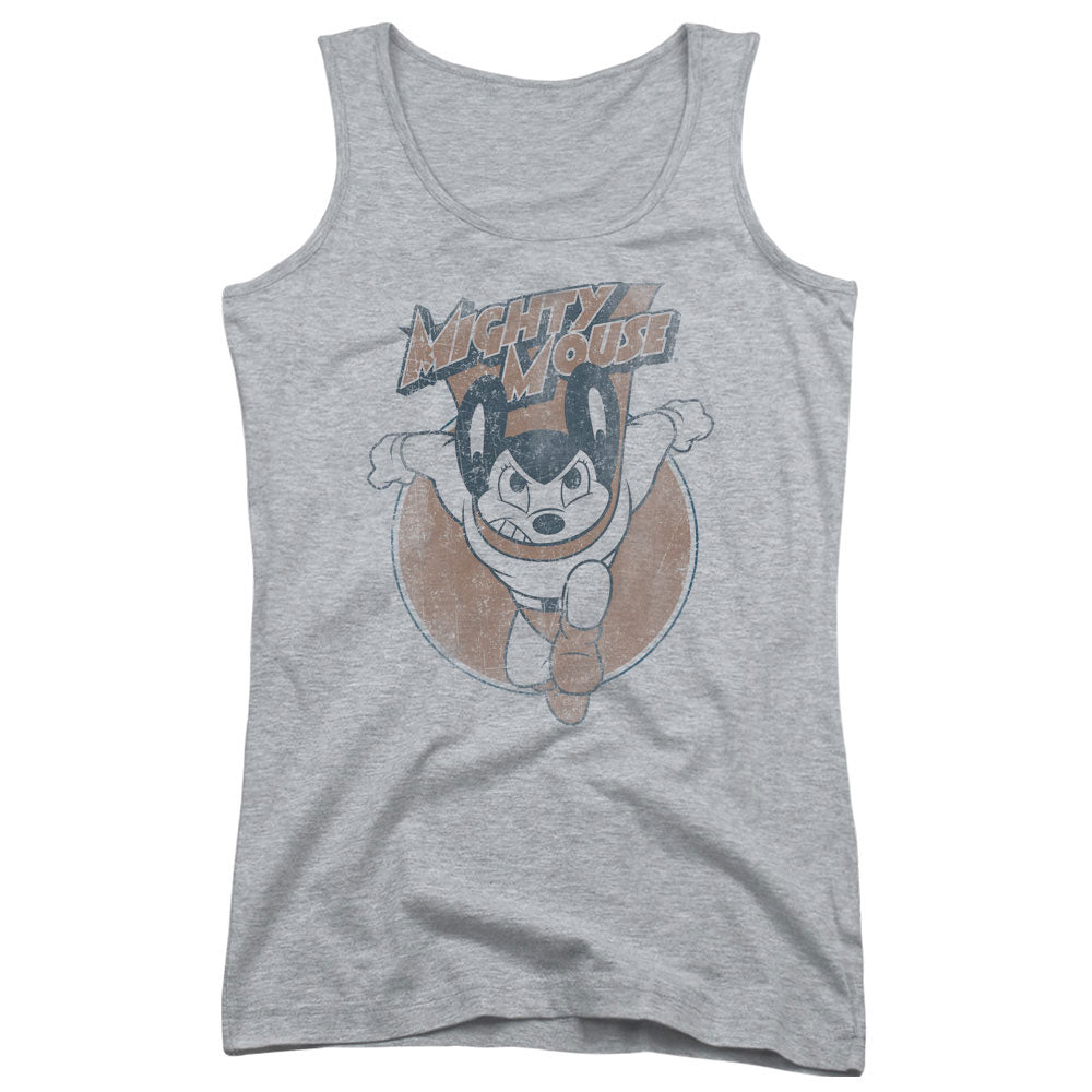Mighty Mouse Flying With Purpose Womens Tank Top Shirt Athletic Heather