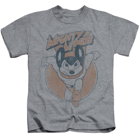 Mighty Mouse Flying With Purpose Juvenile Kids Youth T Shirt Athletic Heather Officially Licensed