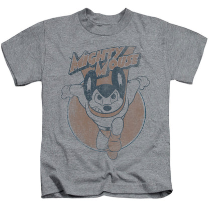 Mighty Mouse Mighty Gunshow Long Sleeve Kids Youth T Shirt Black Officially Licensed