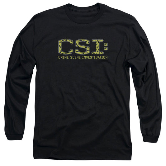 Csi Collage Logo Mens Long Sleeve Shirt Black Officially Licensed Officially Licensed