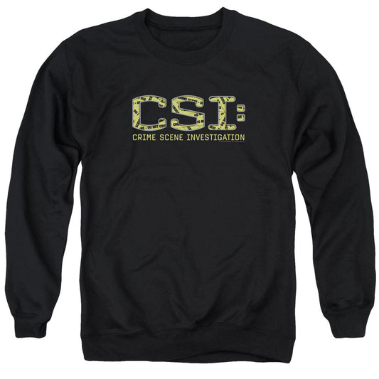 Csi Collage Logo Mens Crewneck Sweatshirt Black Officially Licensed