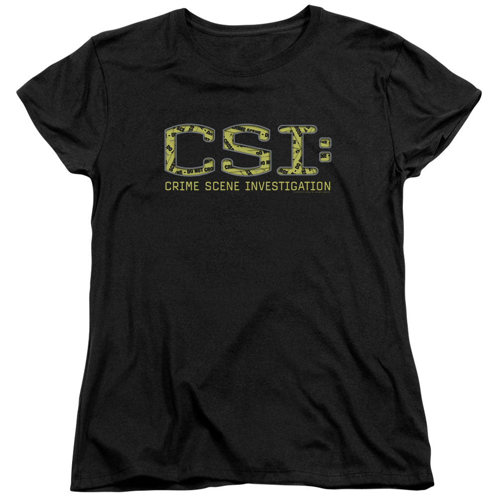 Csi Collage Logo Womens T Shirt Black Officially Licensed