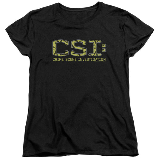Csi Collage Logo Womens T Shirt Black Officially Licensed