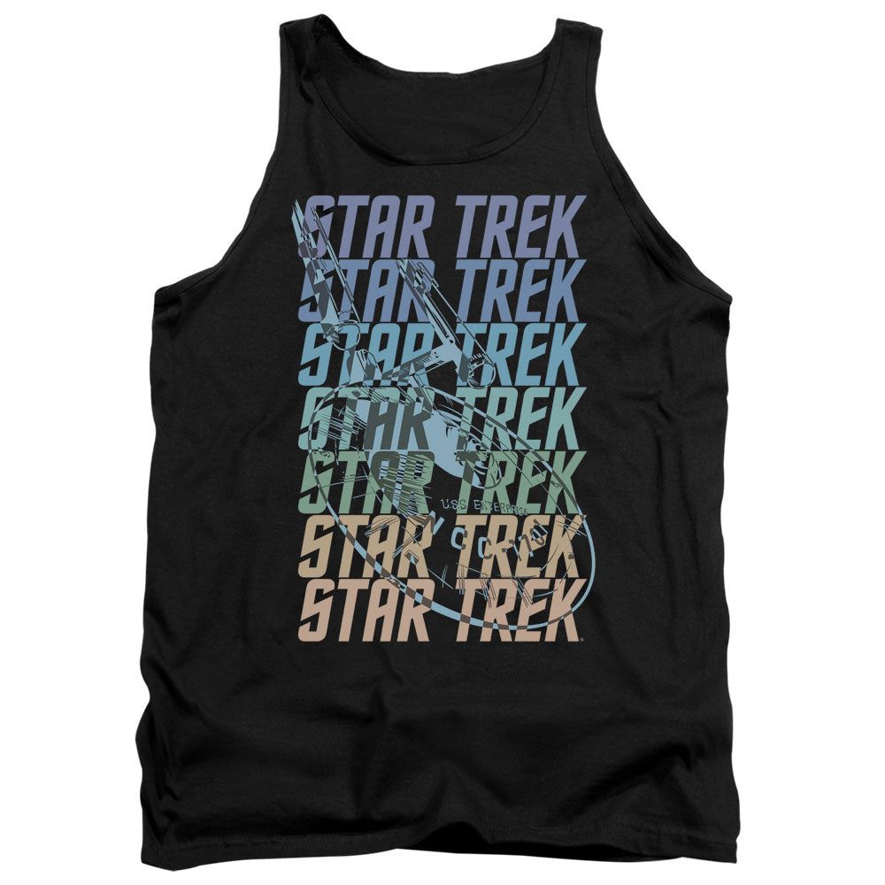 Star Trek Multi Logo Enterprise Mens Tank Top Shirt Black