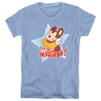 Mighty Mouse Youre Mighty Womens T Shirt Carolina Blue Officially Licensed