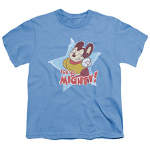 Load image into Gallery viewer, Mighty Mouse Youre Mighty Kids Youth T Shirt Carolina Blue