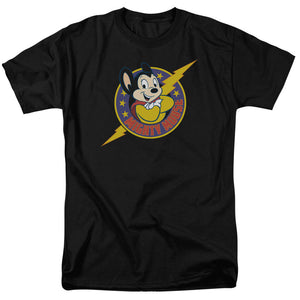 Mighty Mouse Mighty Hero Mens T Shirt Black