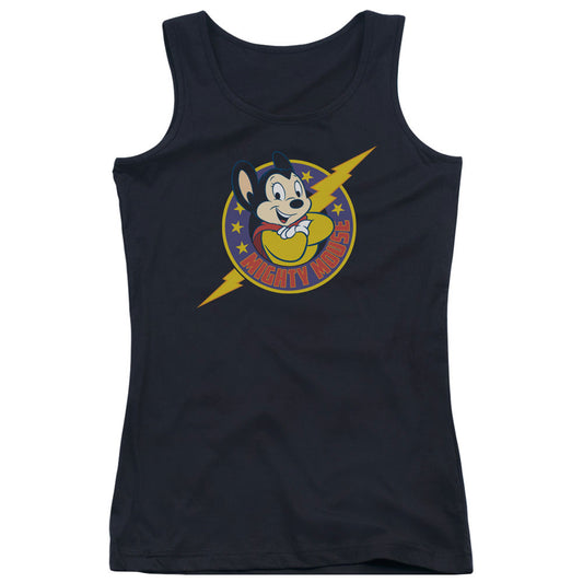 Mighty Mouse Mighty Hero Womens Tank Top Shirt Black