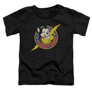 Mighty Mouse Mighty Hero Toddler Kids Youth T Shirt Black