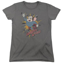 Load image into Gallery viewer, Mighty Mouse Break Through Womens T Shirt Charcoal