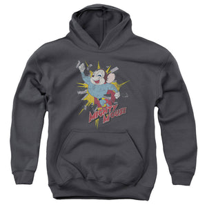 Mighty Mouse Break Through Kids Youth Hoodie Charcoal