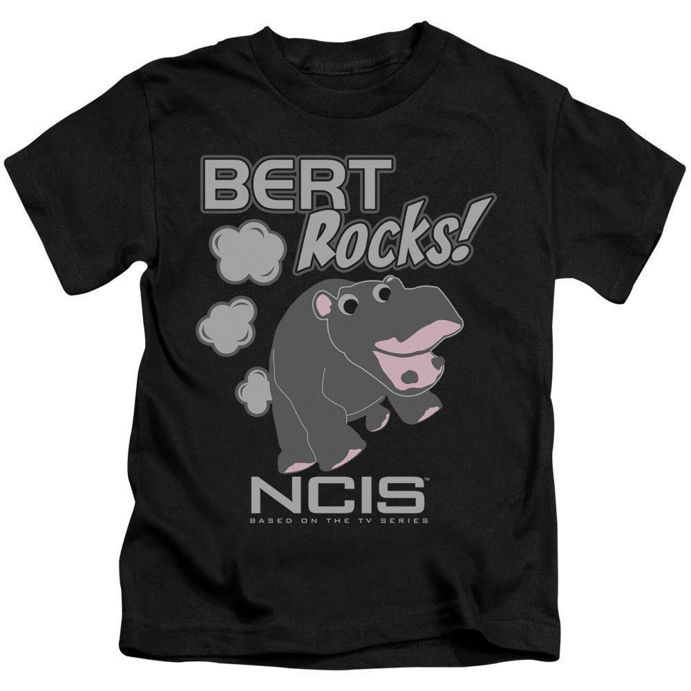 Ncis Bert Rocks Juvenile Kids Youth T Shirt Black Officially Licensed