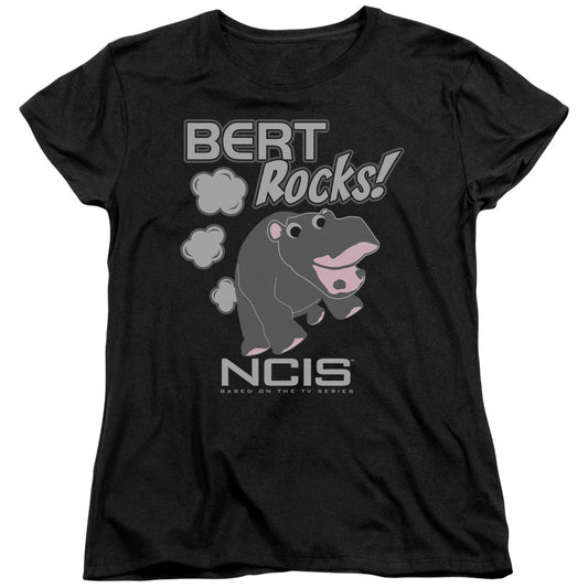 Ncis Bert Rocks Womens T Shirt Black Officially Licensed