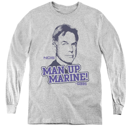 Ncis Man Up Long Sleeve Kids Youth T Shirt Athletic Heather Officially Licensed