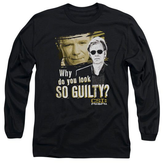 Csi Miami So Guilty Mens Long Sleeve Shirt Black Officially Licensed Officially Licensed
