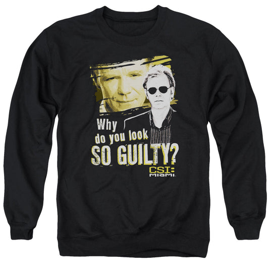 Csi Miami So Guilty Mens Crewneck Sweatshirt Black Officially Licensed