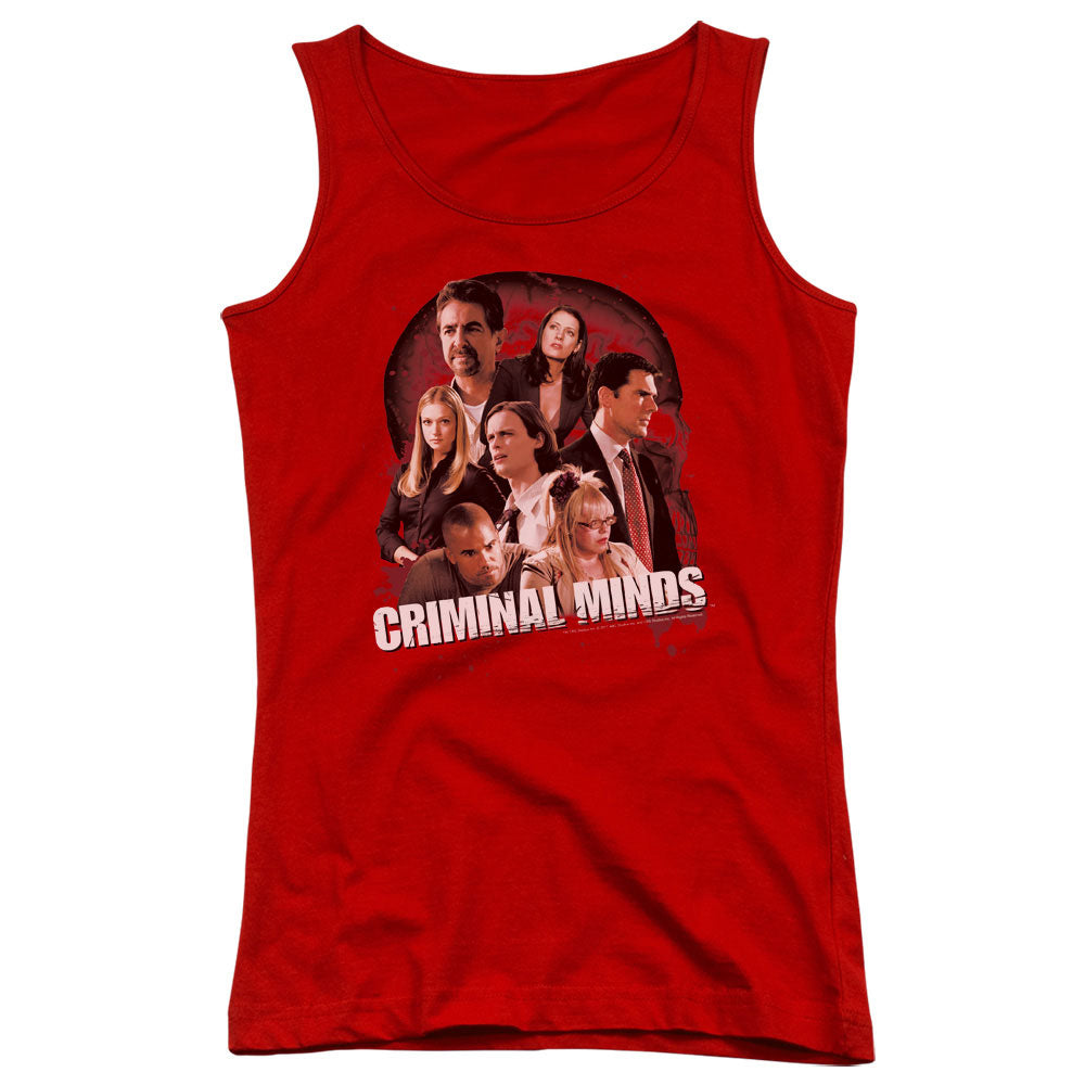 Criminal Minds Brain Trust Womens Tank Top Shirt Red