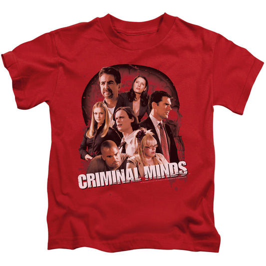 Criminal Minds Brain Trust Juvenile Kids Youth T Shirt Red Officially Licensed