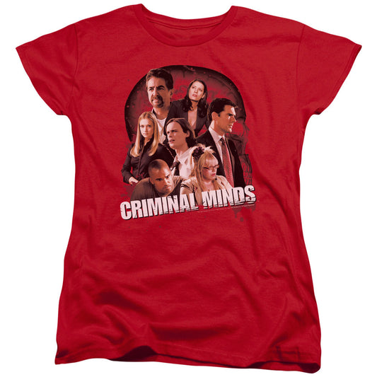 Criminal Minds Brain Trust Womens T Shirt Red Officially Licensed