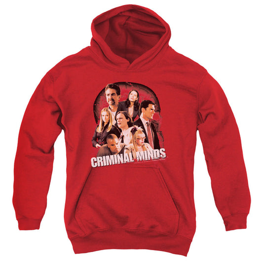 Criminal Minds Brain Trust Kids Youth Hoodie Red Officially Licensed