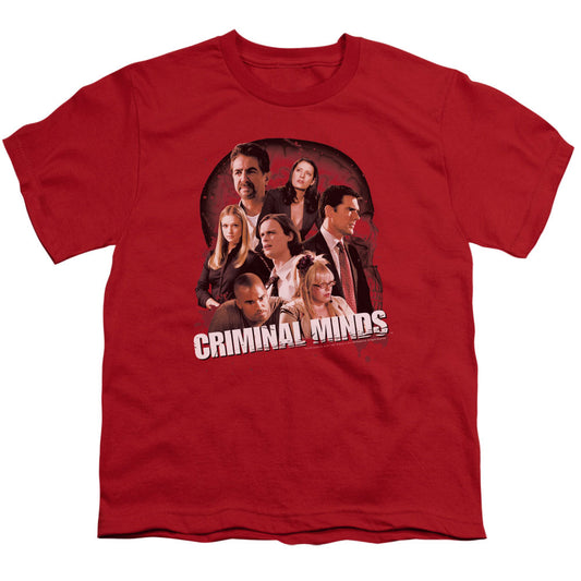 Criminal Minds Brain Trust Kids Youth T Shirt Red Officially Licensed