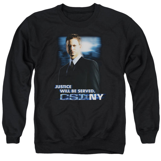 Csi:Ny Justice Served Mens Crewneck Sweatshirt Black Officially Licensed